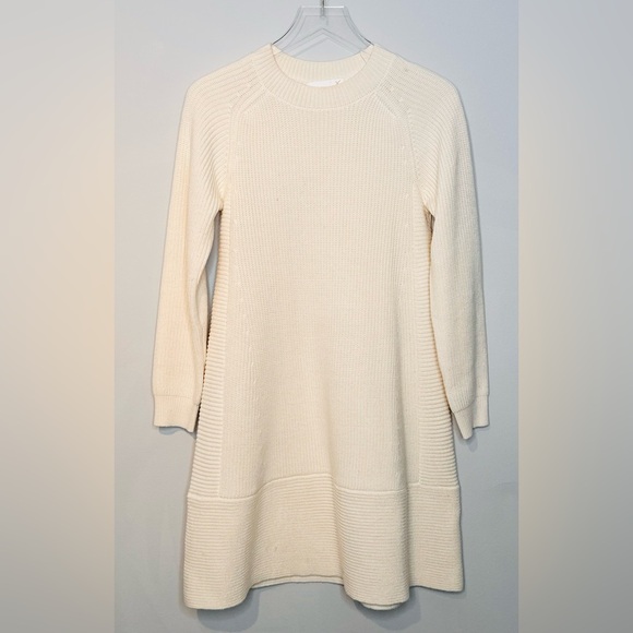 Pomander Place Ainsley Ivory Cream Beige Knit Dress - Picture 14 of 16